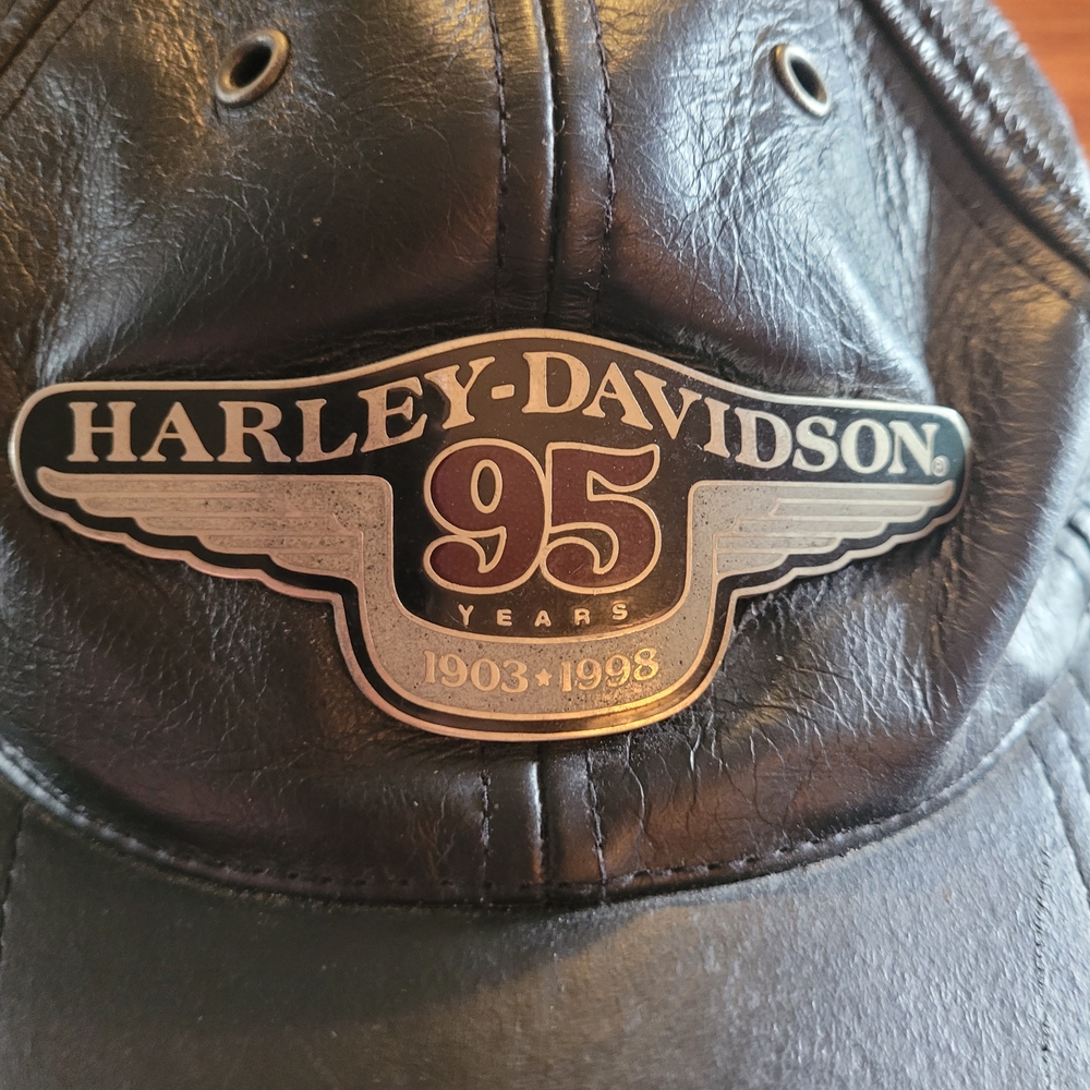 Harley-Davidson Black Leather Cap